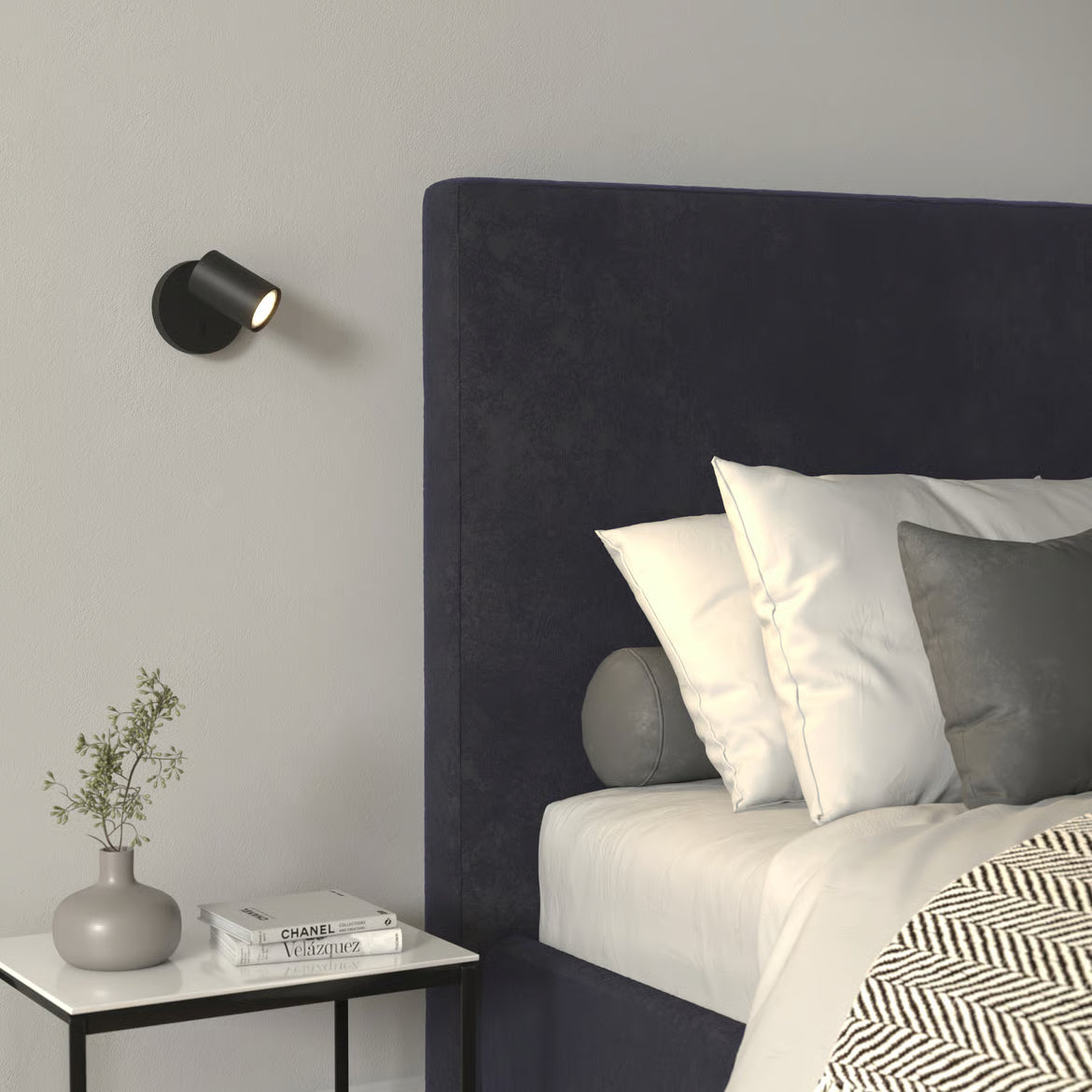 Черен Стенна лампа СОЛИКС | 3W+10W