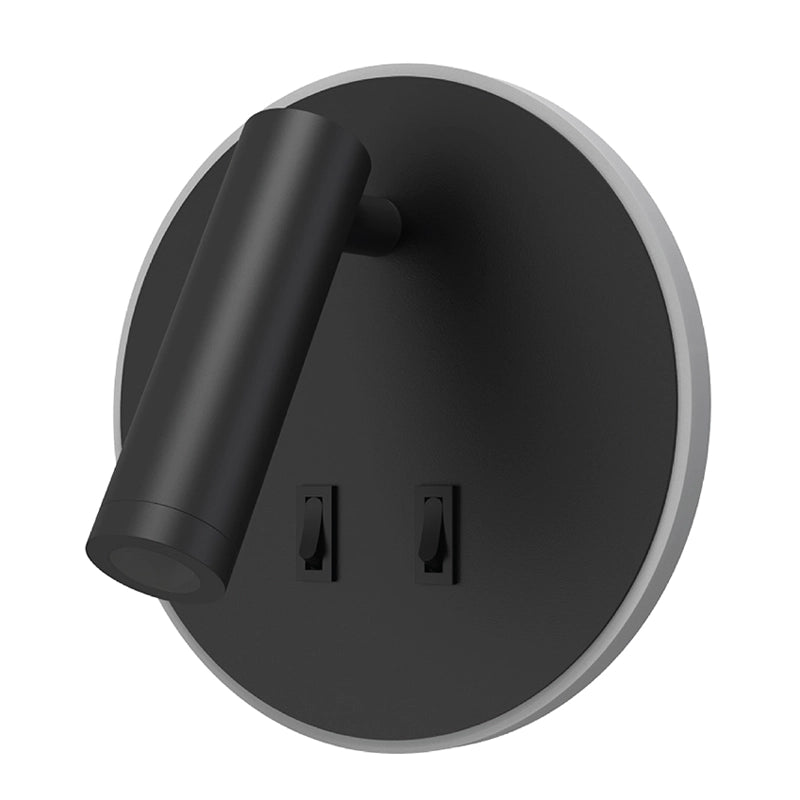 Черен Стенна лампа ГАМА | 3W+10W