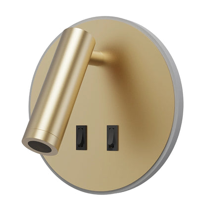 Златен Стенна лампа ГАМА | 3W+10W