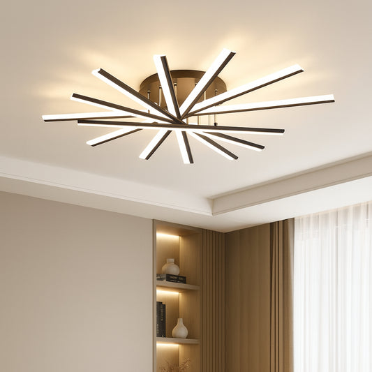 LED полилей 108Х15 7/9 лампи ЧЕРЕН | КОД: 17 7Л/9Л