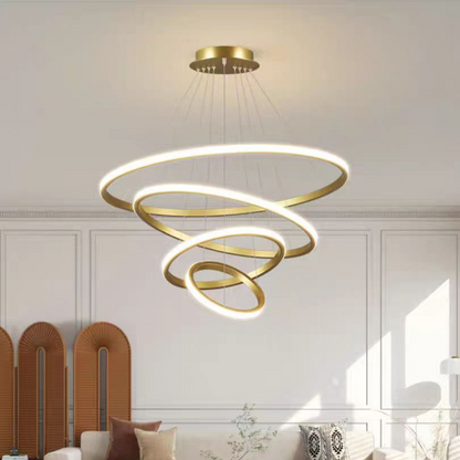 LED Висящ полилей 4 кръга (20+40+60+80) 3 цвята ГОЛД | КОД: 04 Голд