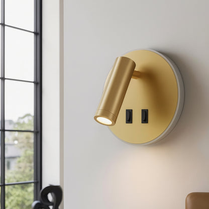 Златен Стенна лампа ГАМА | 3W+10W