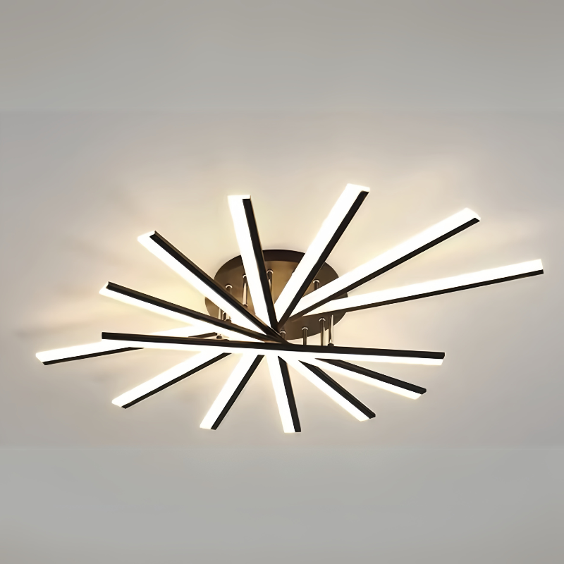 LED полилей 108Х15 7/9 лампи ЧЕРЕН | КОД: 17 7Л/9Л
