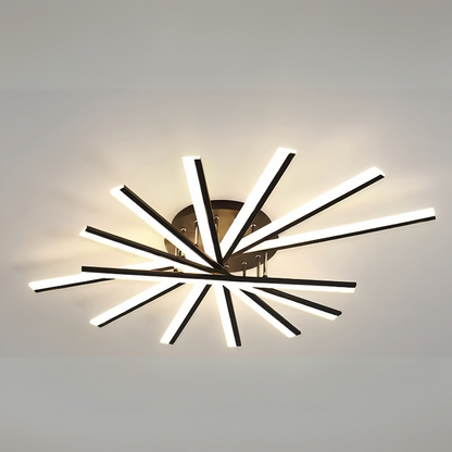 LED полилей 108Х15 7/9 лампи ЧЕРЕН | КОД: 17 7Л/9Л