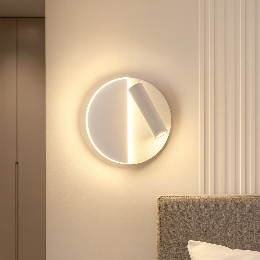 Бял Стенна лампа ЗЕРА | 3W+12W