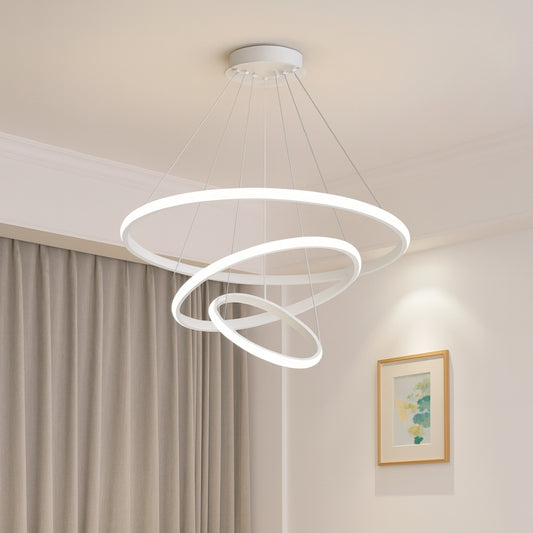 LED Висящ полилей 3 кръга (20+40+60) 3 цвята Бял | КОД: 03 Бял